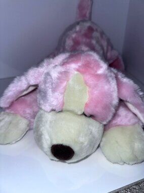 2000 Vintage Rare Toys R Us Animal Alley Pink Darby Dog Plush Stuffed Animal 18"